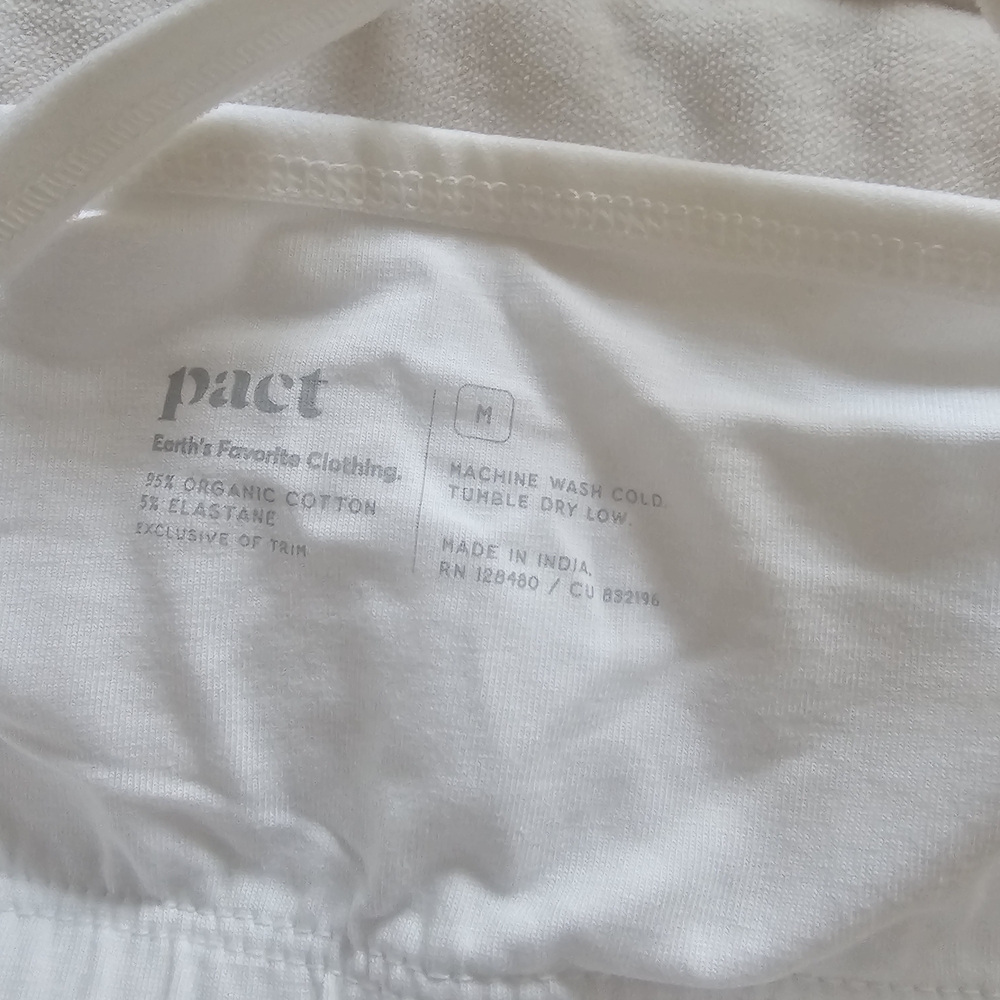 Organic Cotton Everyday Shelf Bra Long Camisole 3-Pack M - Picture 3 of 4